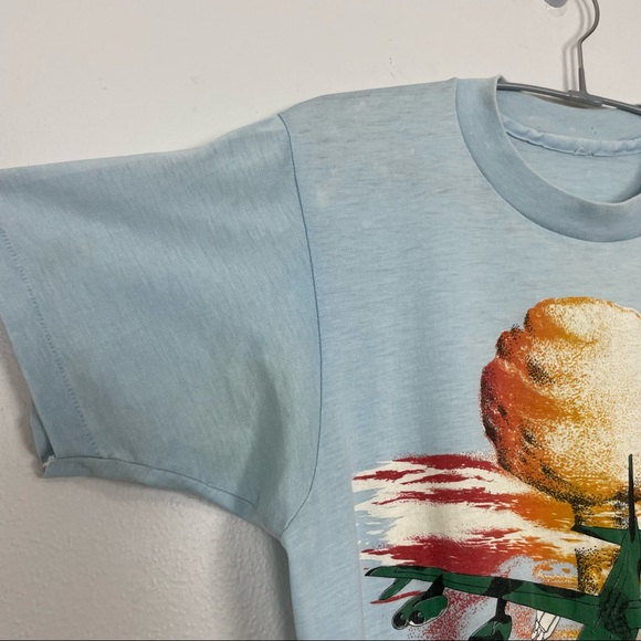 Vintage Rare “Now It’s Miller Time” B-52 Bomber Graphic Tee T-Shirt - Picture 5 of 13